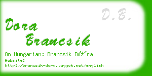 dora brancsik business card